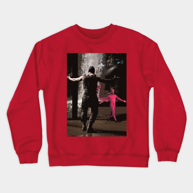 Pink guy and bane Crewneck Sweatshirt by ms.fits